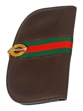 AUHENTIC VINTAGE GUCCI LEATHER SHERRY COIN CLUTCH